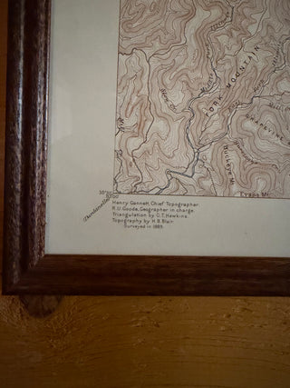 Antique "Ozark Plateau" 1899 US Geological Survey Topographic Map