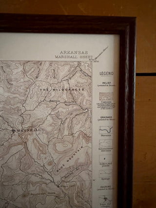 Antique "Ozark Plateau" 1899 US Geological Survey Topographic Map