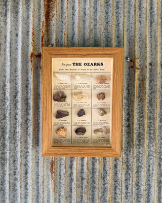 I'm from the Ozarks shadow box with rocks
